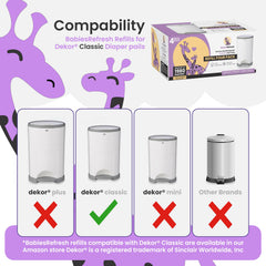 BabiesRefresh odor absorber with powder scent for diaper pails