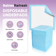 BabiesRefresh quilted top blue underpad offering skin-friendly comfort