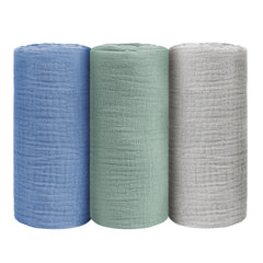 Babify baby swaddle blanket ultralight muslin in bluegreen for on-the-go comfort.