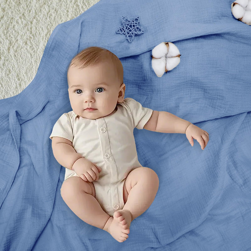 Babify muslin swaddle fabric is breathable with 40x40 inch coverage for comfortable airflow.