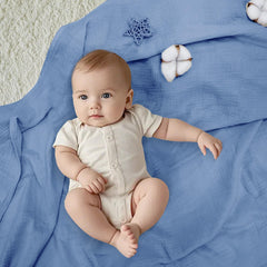Babify muslin swaddle fabric is breathable with 40x40 inch coverage for comfortable airflow.