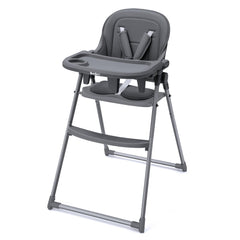 Babilous foldable high chair setup for easy storage and tidy mealtime.