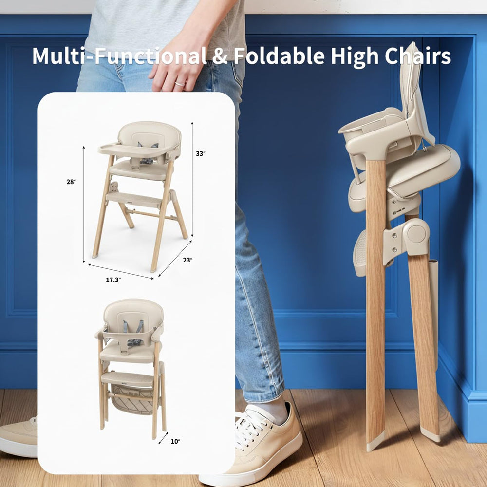 Babilous high chair adjustable footrest supports growing legs comfortably.