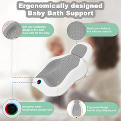 Babove two-position tilt allows customizable comfort during baths.