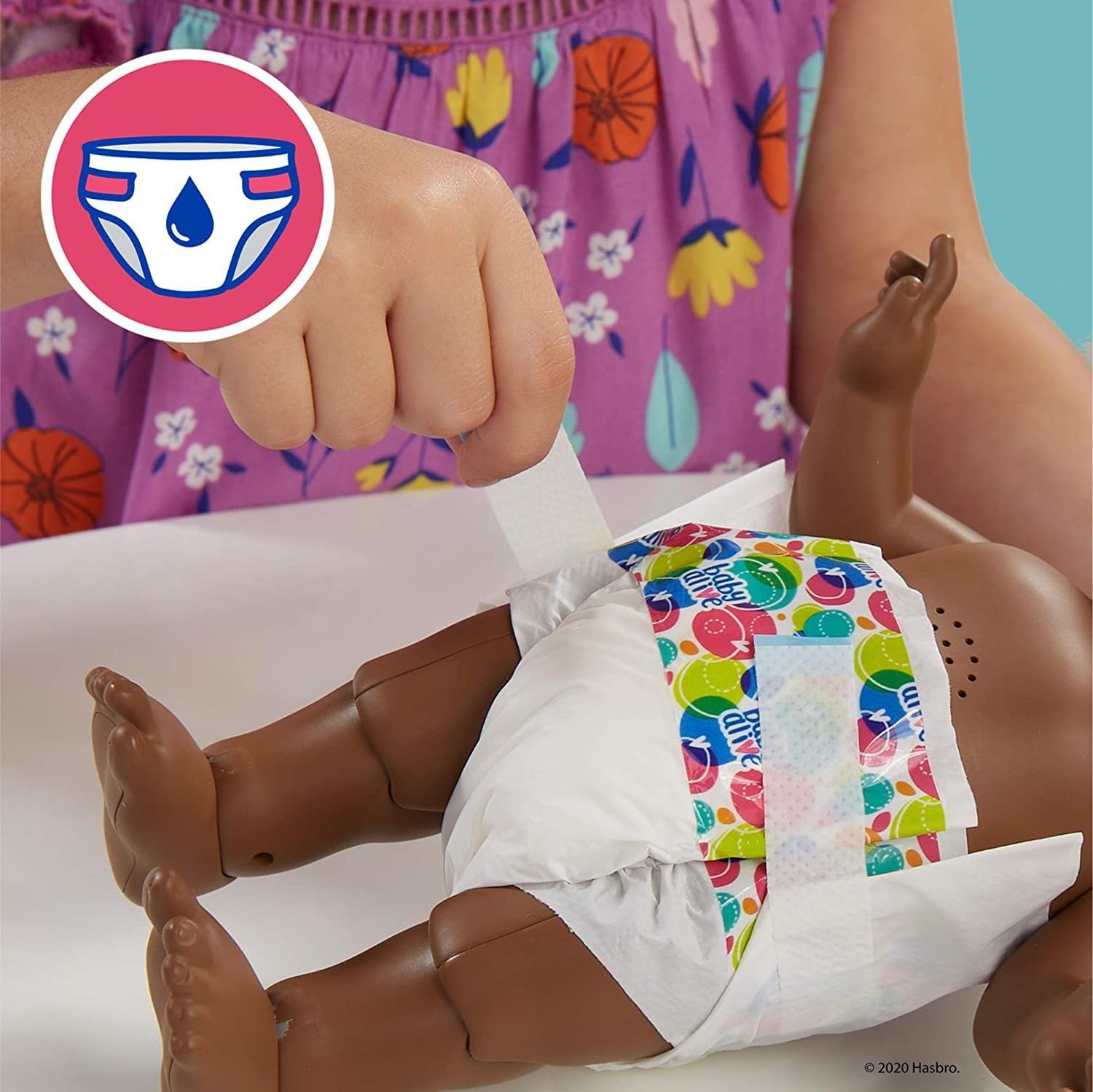 Baby Alive diapers pack unboxing view for easy setup.