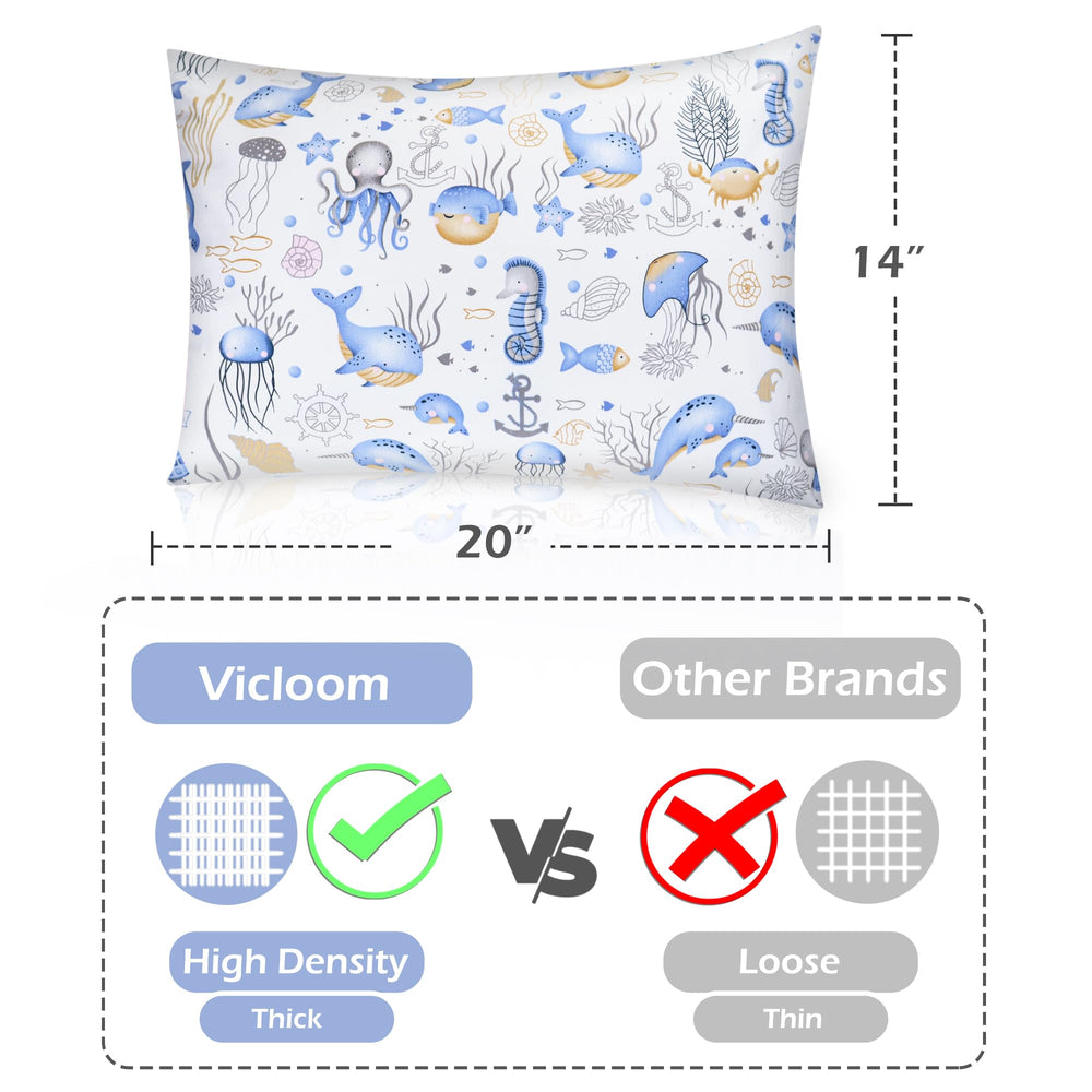 Set of 2 Baby Amabc pillow covers with kid-friendly designs