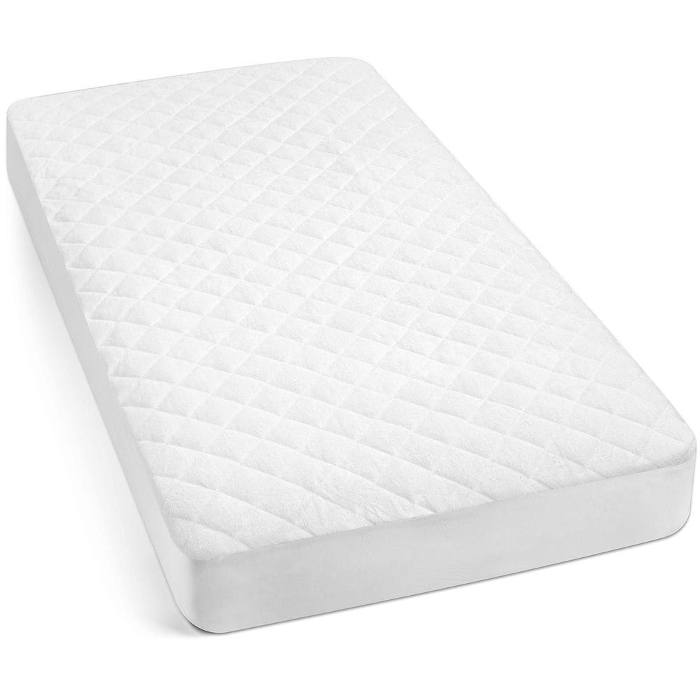 Baby and Brooke crib mattress protector size 52x28x8 fits standard cribs.