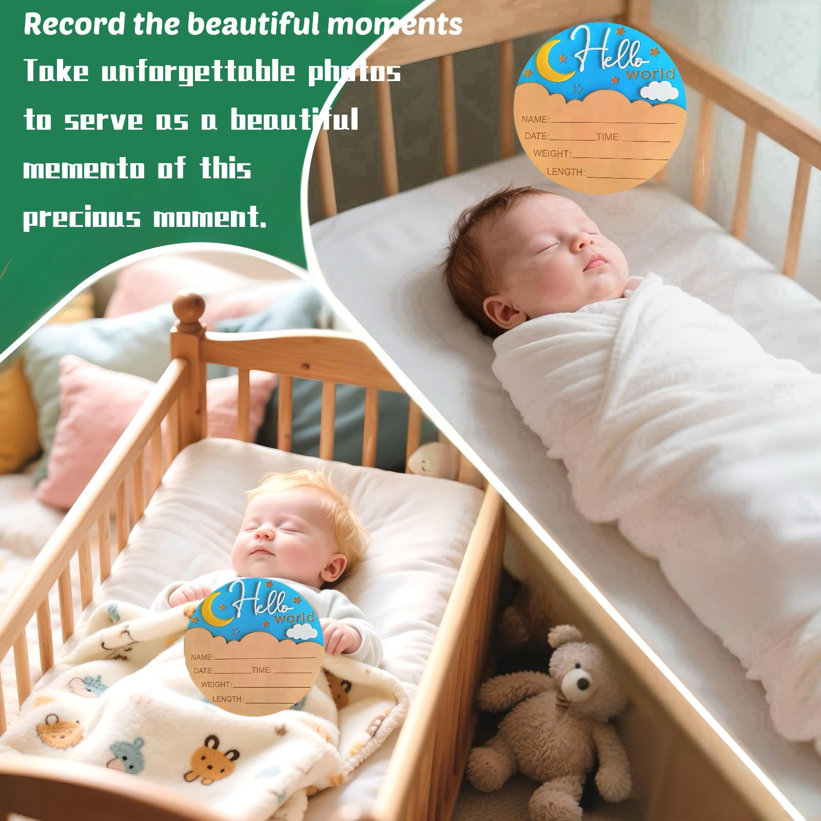 Birth details sign serves as a meaningful keepsake for families