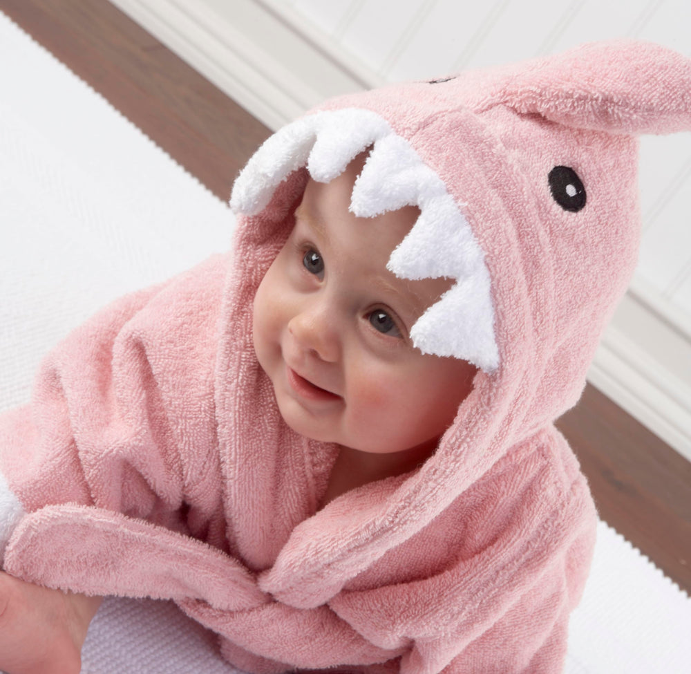 Stitching quality on Baby Aspen pink Baby Shark towel