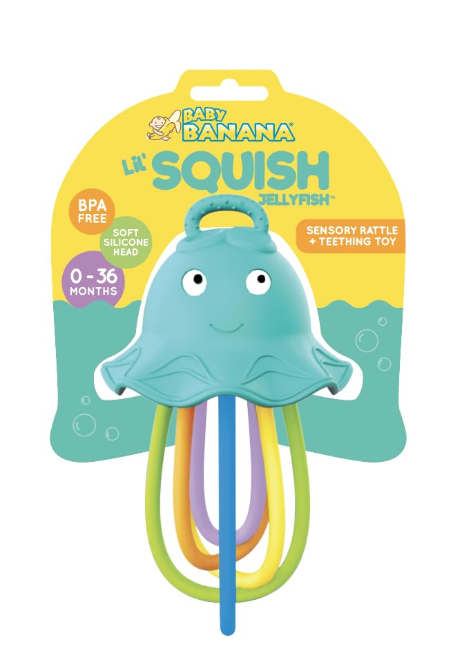 Baby Banana Lil' Squish Jellyfish easy-to-hold design for little hands