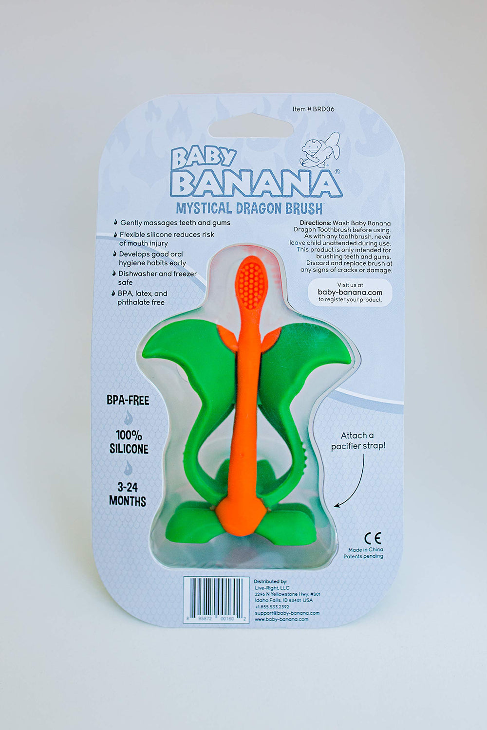 Baby Banana Mystical Dragon teether toothbrush supports early oral care habits.