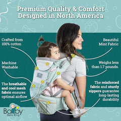 Baby Bells Ring large-storage-pockets hold diapers, wipes, and bottles.
