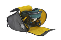 Padded travel bag by Baby & Beyond is lightweight and foldable.
