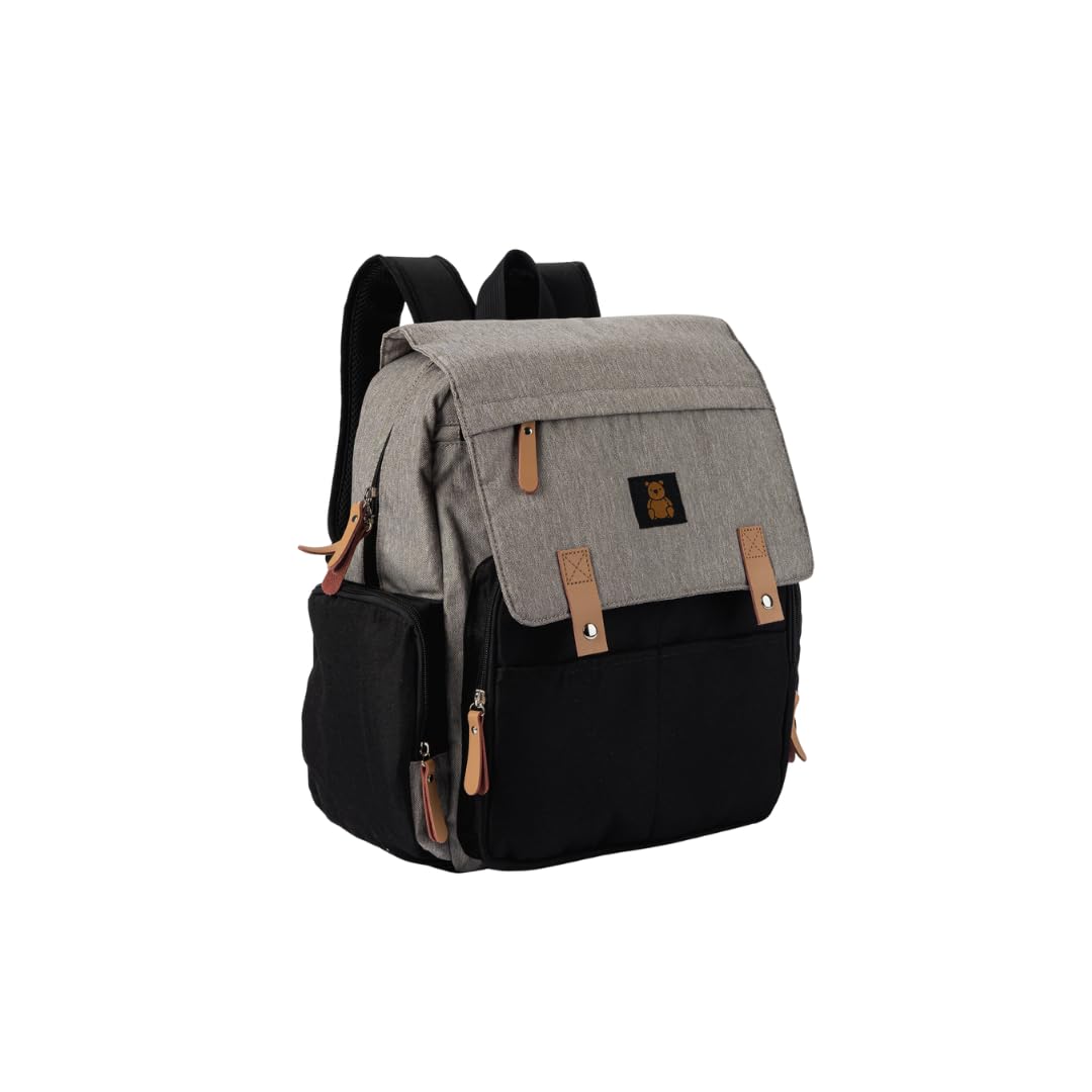 Baby Bliss Alexander diaper bag backpack with 10+ pockets for organized outings.