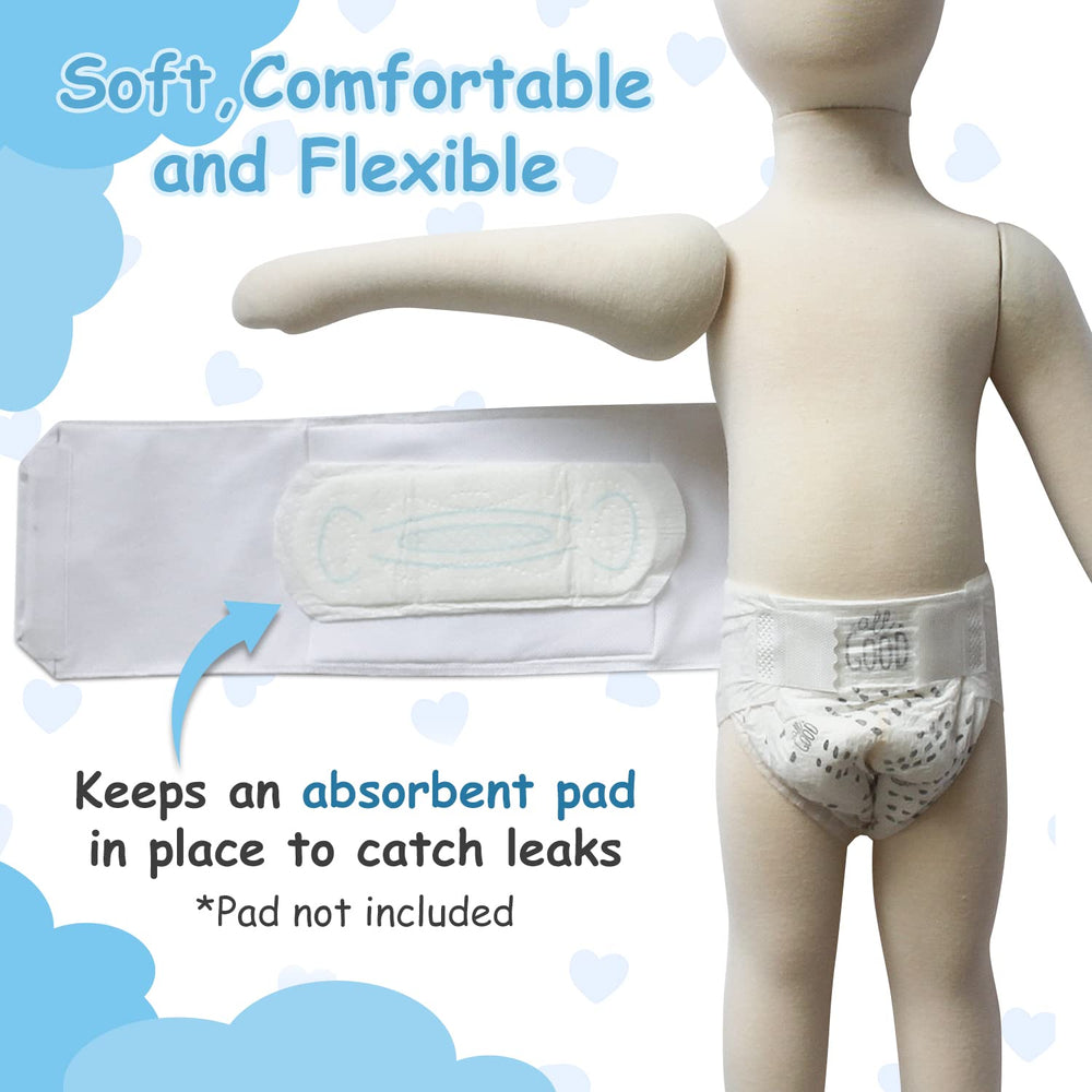 Multipurpose design helps secure G tubes and feeding tubes during play and movement.