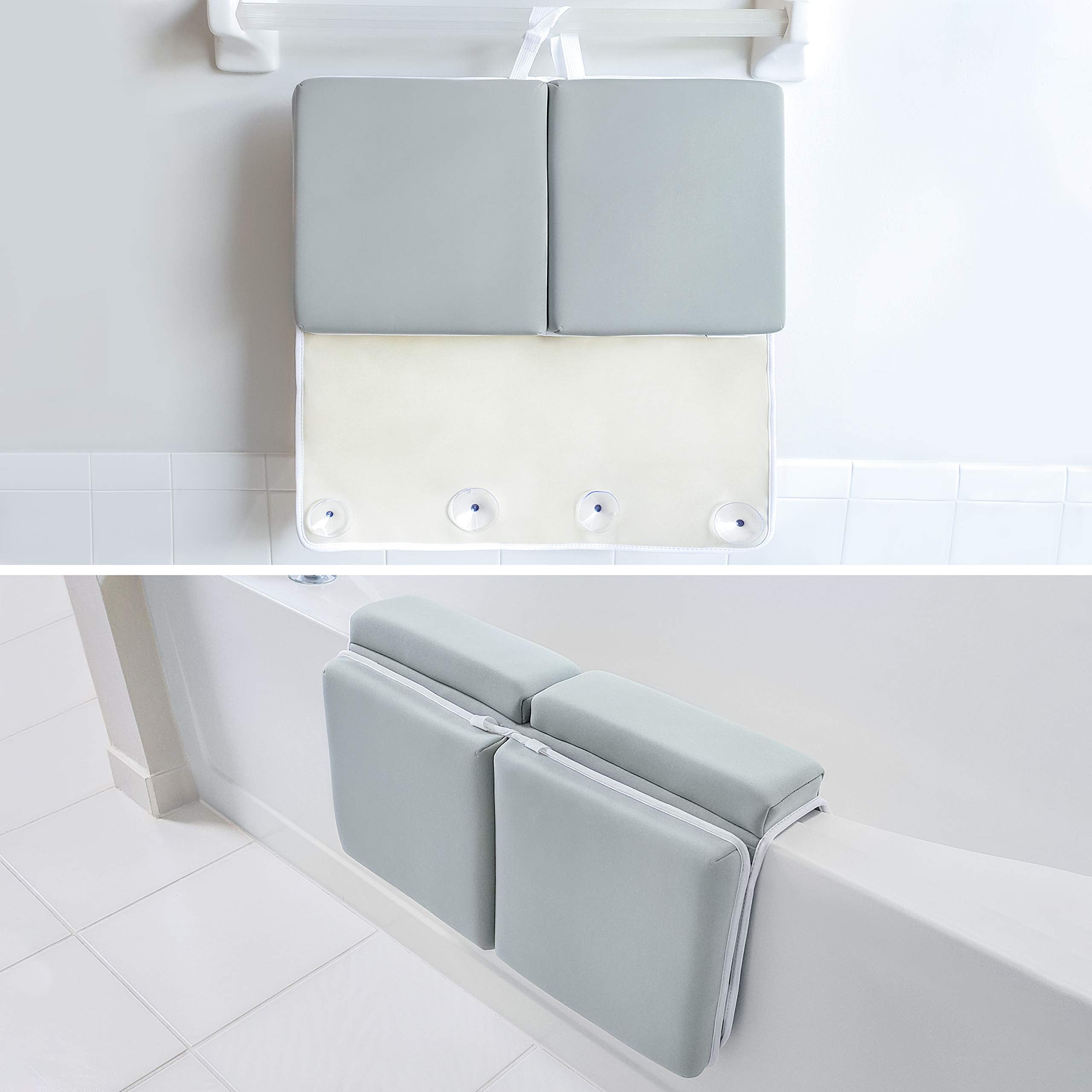 BABY BOOTH elbow pad offers 1.75-inch thickness for comfortable tub sessions.