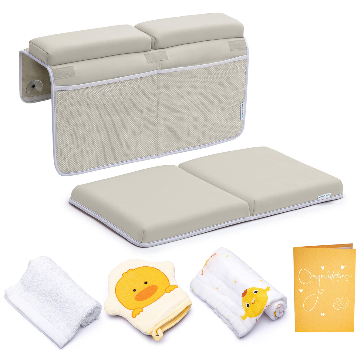 BABY BOOTH bath kneeler set close-up kneeling pad for comfortable tile baths