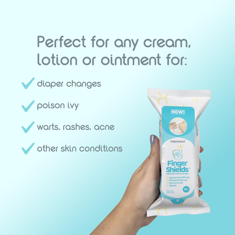 Soft Finger Shields are gentle on baby skin during use.