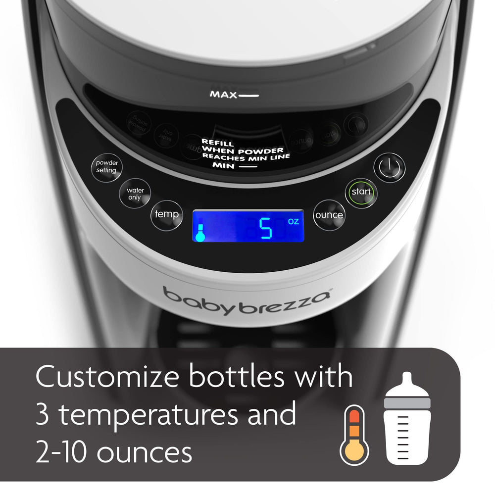 Baby Brezza Formula Pro Advanced mixing chamber highlights consistent formula blending