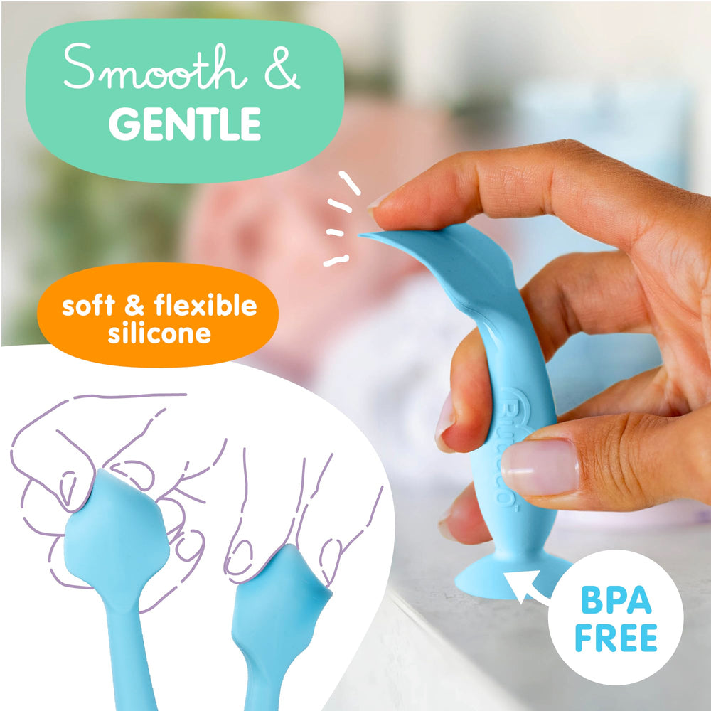 Baby Bum Brush soft silicone material is BPA-free and gentle.