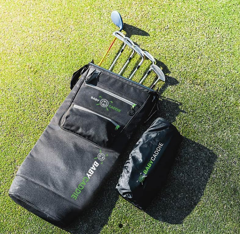 Storage bag rolls up neatly for compact packing with your golf gear.