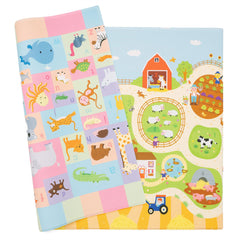 Baby Care Play Mat Busy Farm Large hero view shows a spacious, safe play area.