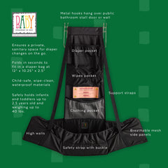 Baby Change-N-Go folded compact design for easy packing in a diaper bag.