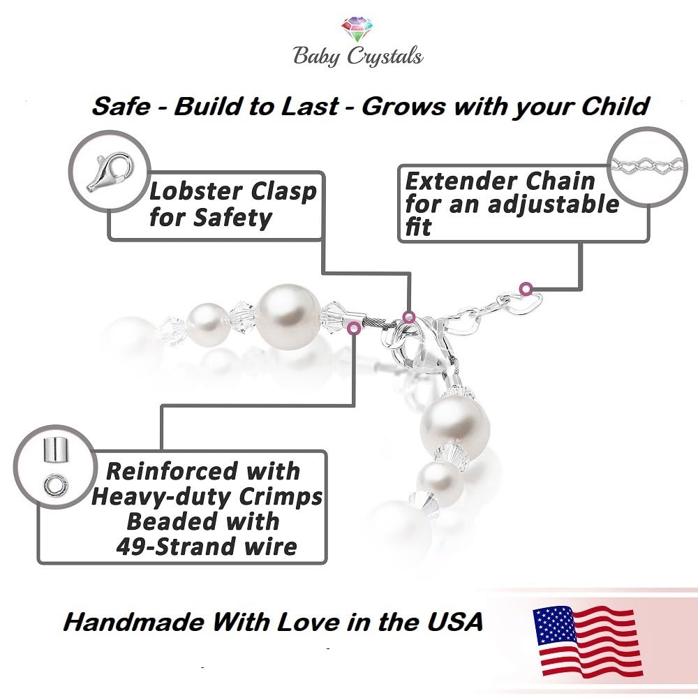 Baby Crystals adjustable bracelet grows with baby, fitting 9–24 months.