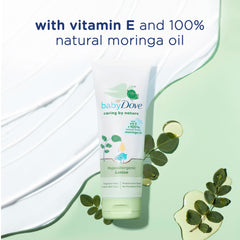 Label highlights fragrance-free hypoallergenic formula of Baby Dove lotion