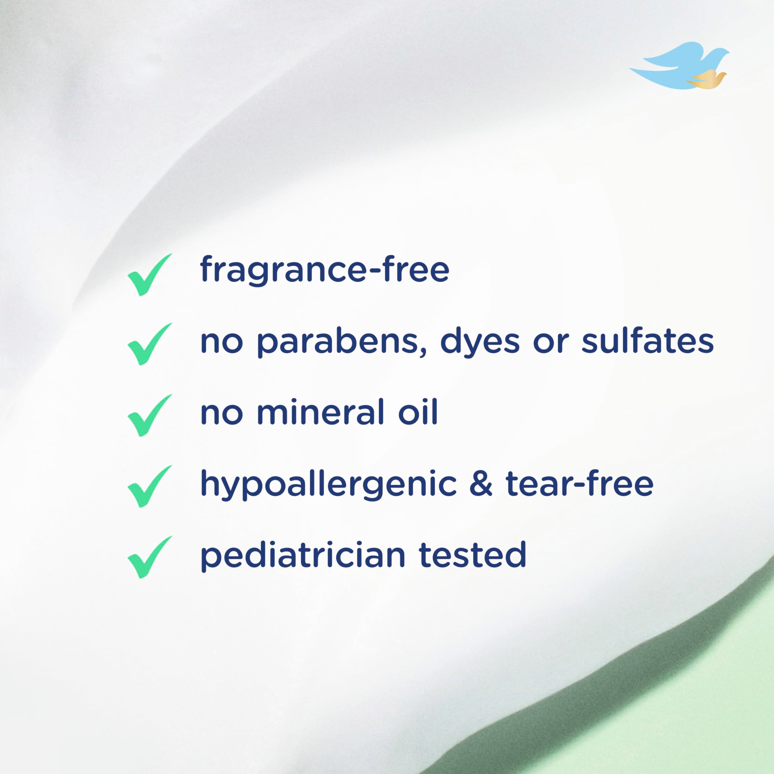 Naturally derived ingredients in Baby Dove lotion support moisture
