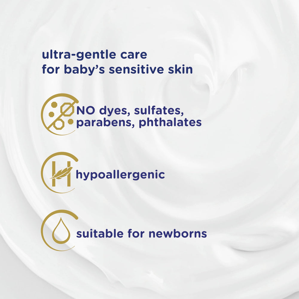 Newborn-friendly packaging supports easy, gentle daily use with Baby Dove.