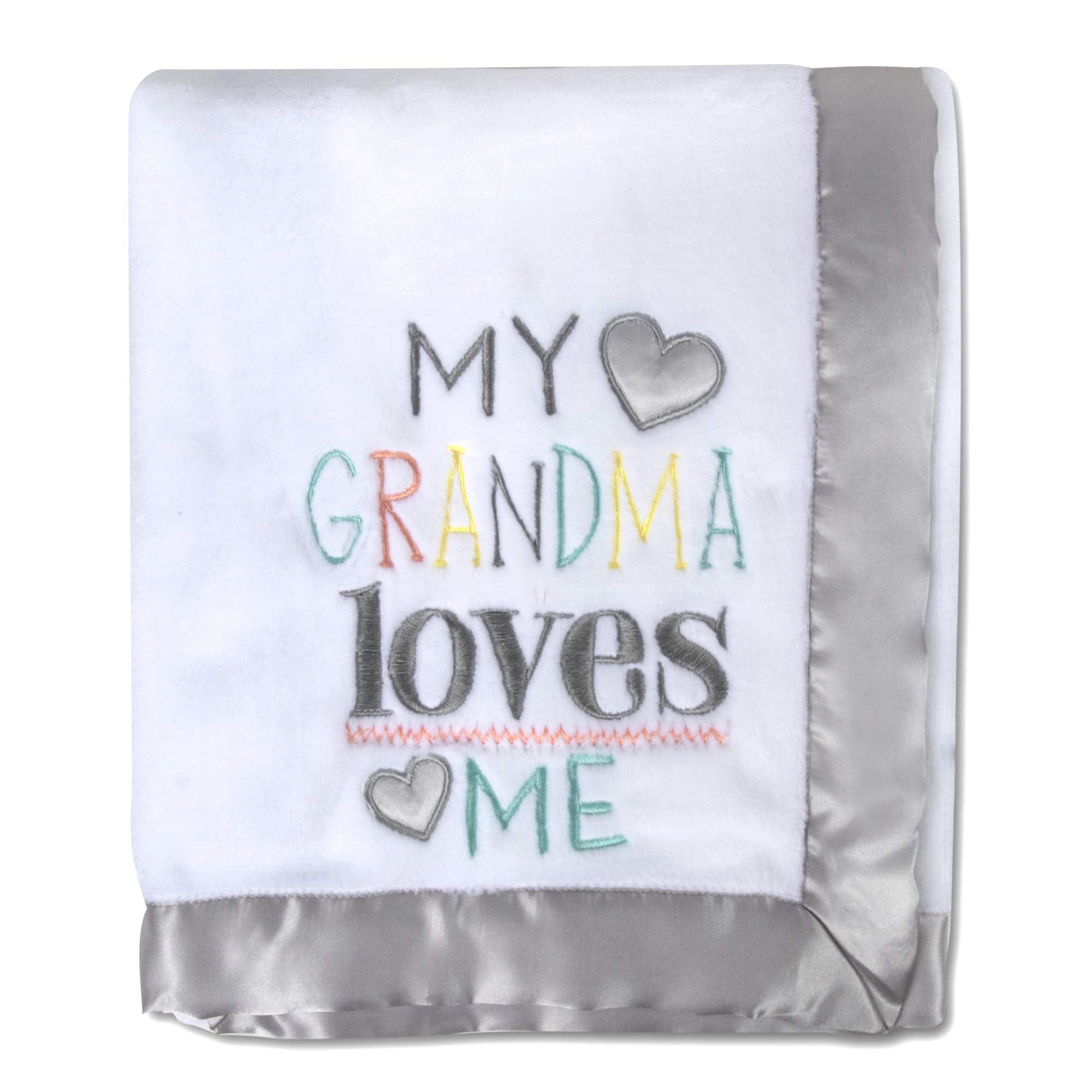 Baby Essentials Grandma's Love Blanket closeup with ultra-soft fleece for snuggling