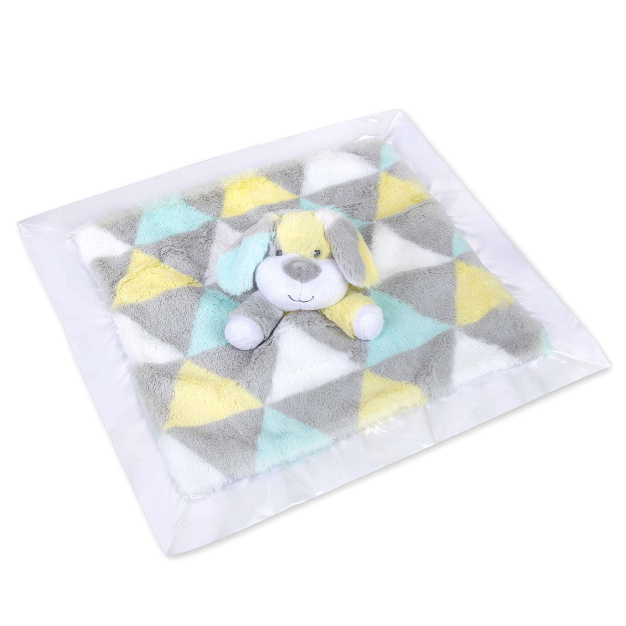 Baby Essentials Minky Snuggler serves as a nursery buddy for nap-time security