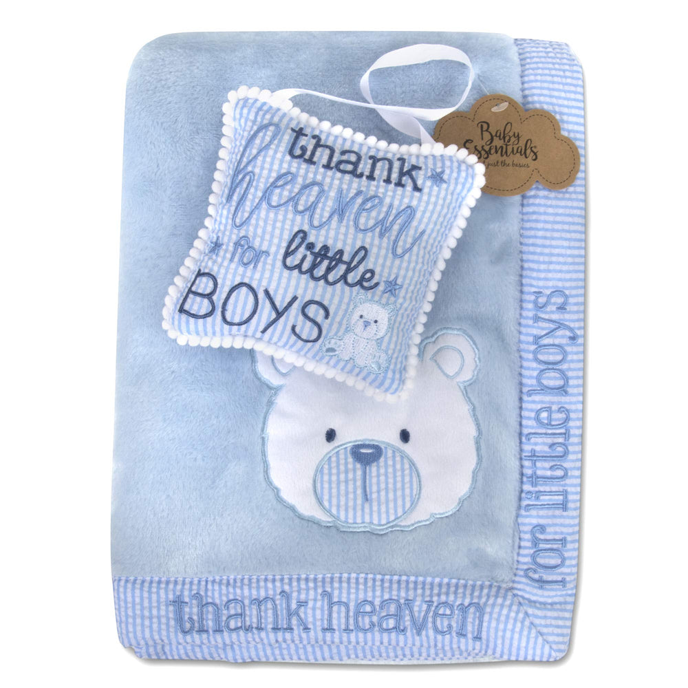 Minky sherpa texture from Baby Essentials blanket for cuddly warmth