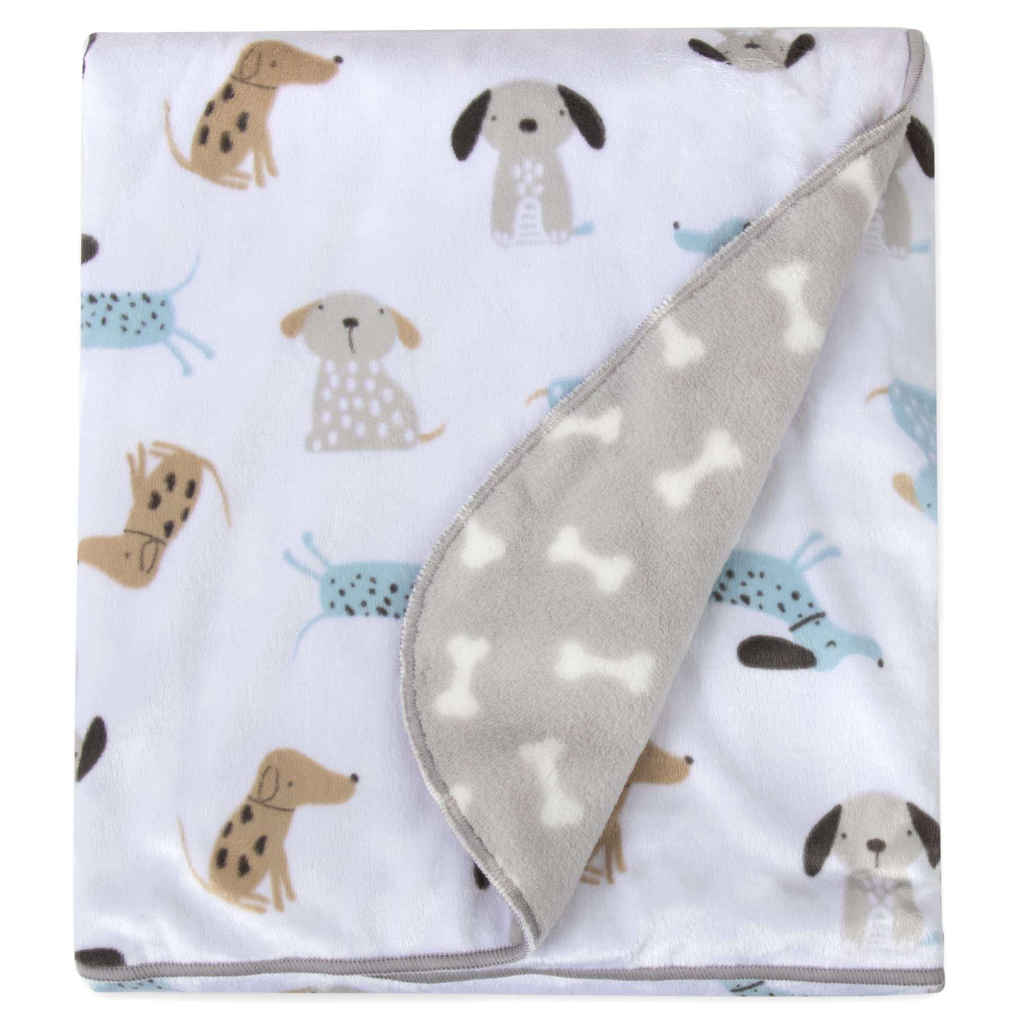 Baby Essentials puppy-themed blanket for crib, stroller, or travel