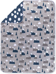 Baby Essentials reversible mountain clouds blanket with dual sides for versatile styling