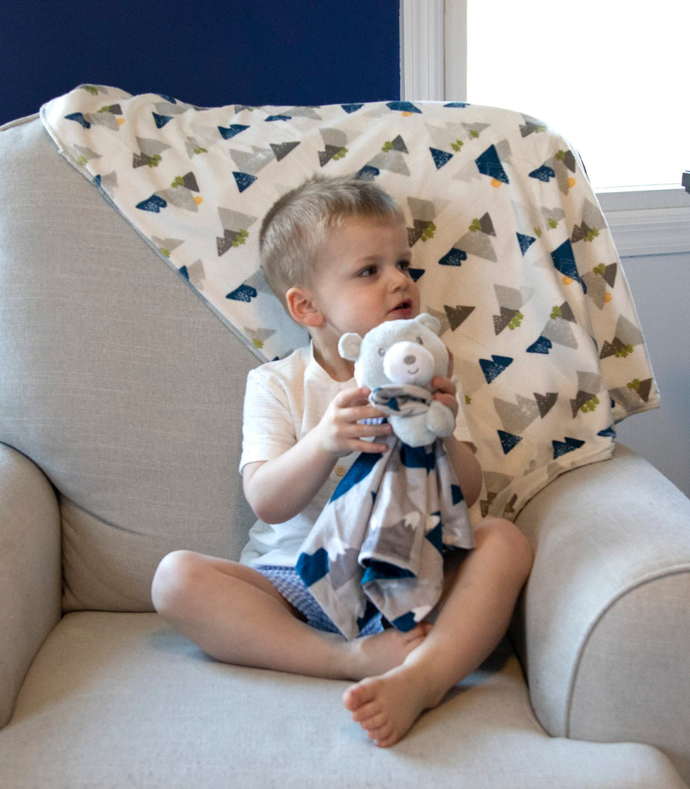 Baby Essentials Sherpa blanket ideal for stroller or car rides, lightweight and comfy