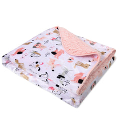 Baby Essentials Puppy Pink close-up shows soft fabric for delicate baby skin