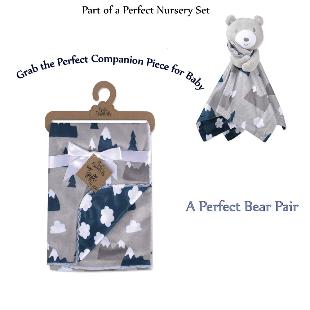 Baby Essentials sherpa minky baby blanket soft texture for cuddling