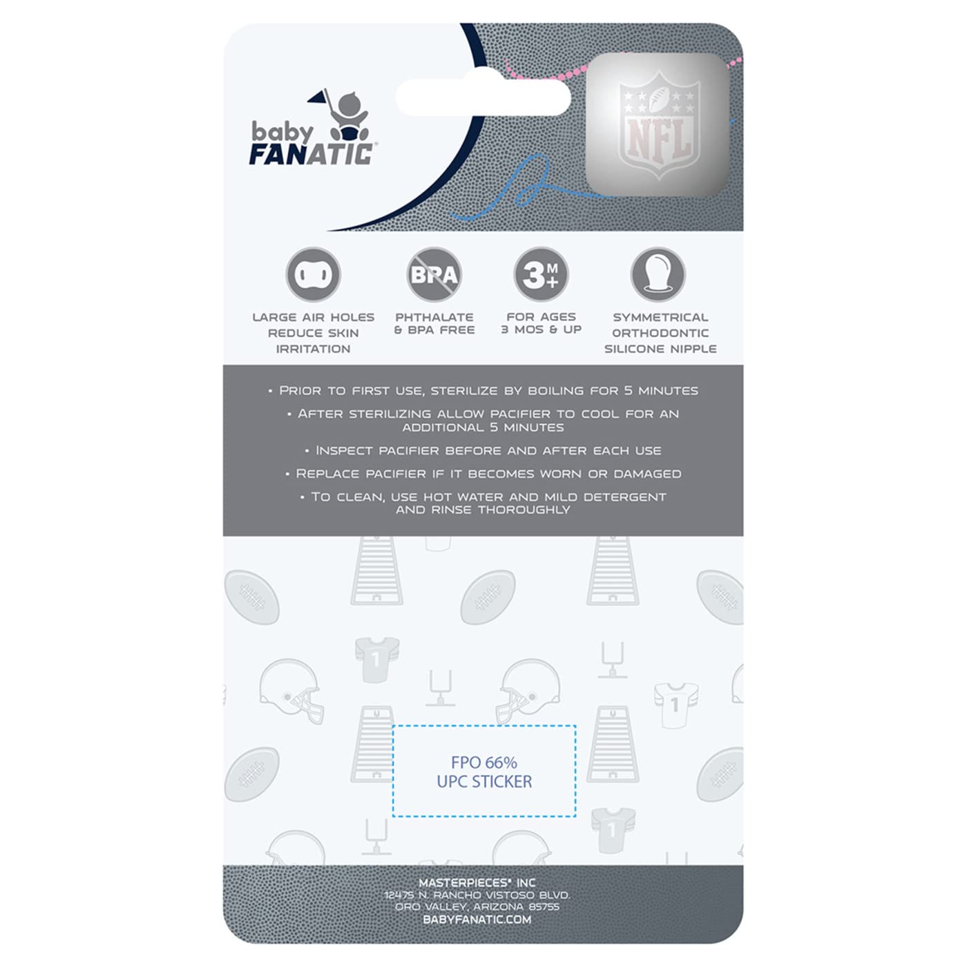 Baby Fanatic Cardinals pacifier 2-pack ideal for families and gifts.