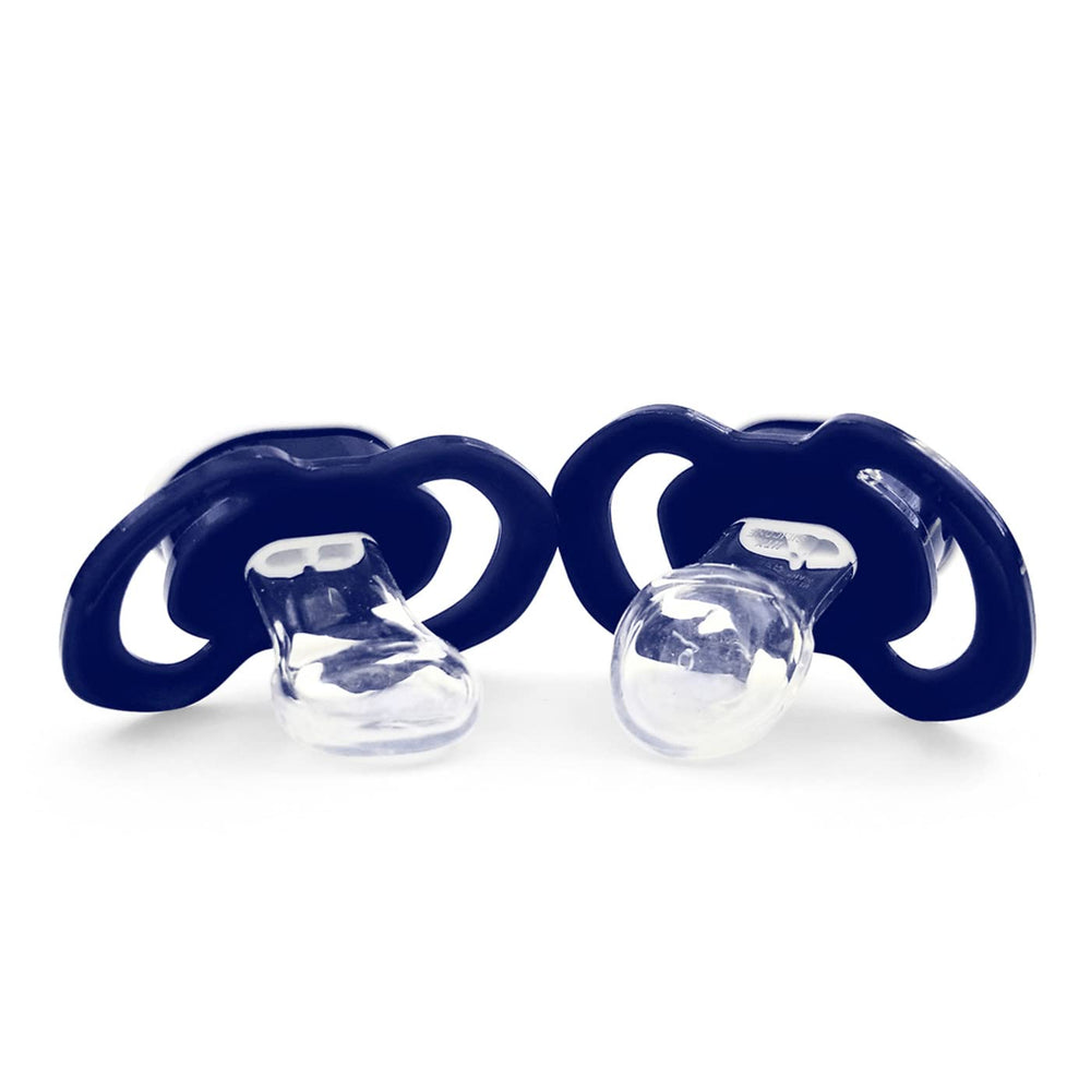 Baby Fanatic Colts logo detail on the pacifier button for fan-themed moments.