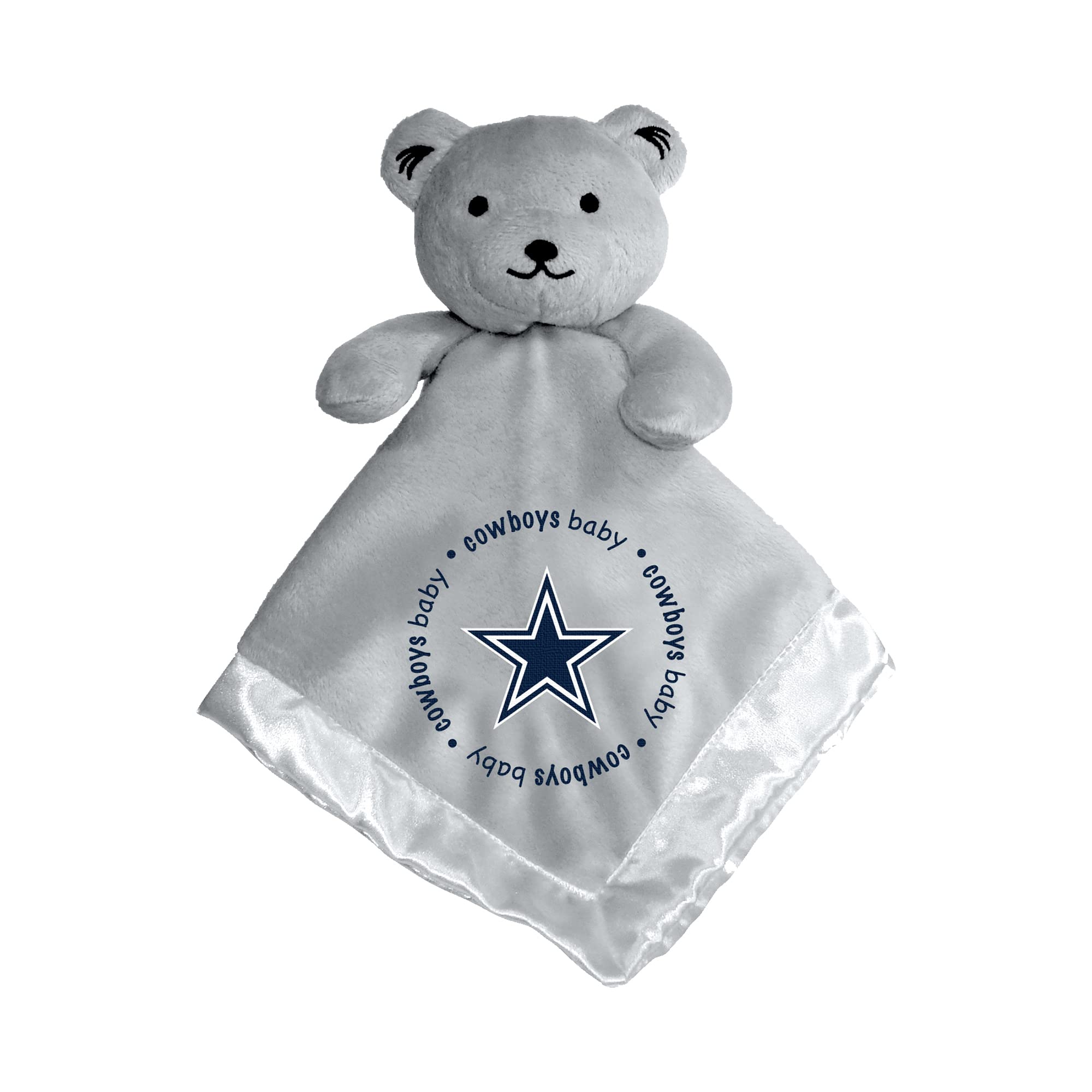 Baby Fanatic Dallas Cowboys security bear blanket with embroidered logo for comforting snuggles.