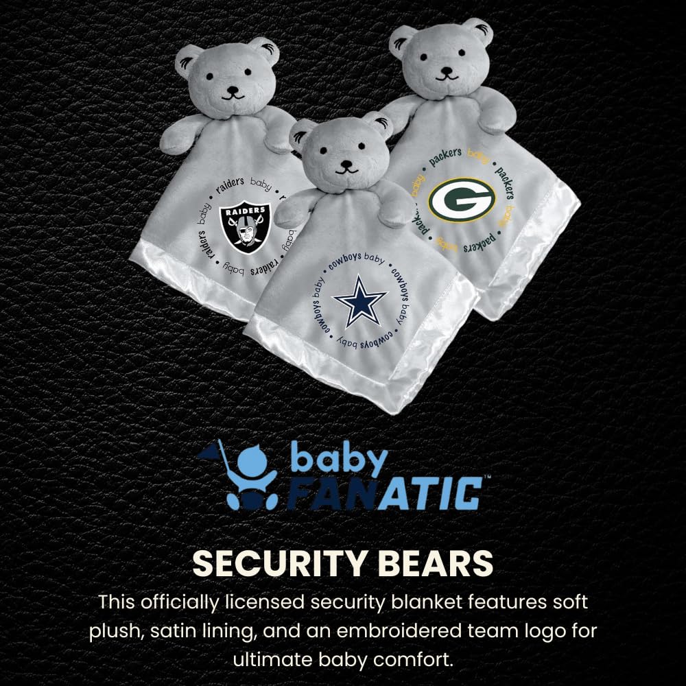 Plush bear head atop a 14x14 blanket with satin lining offering tactile security.