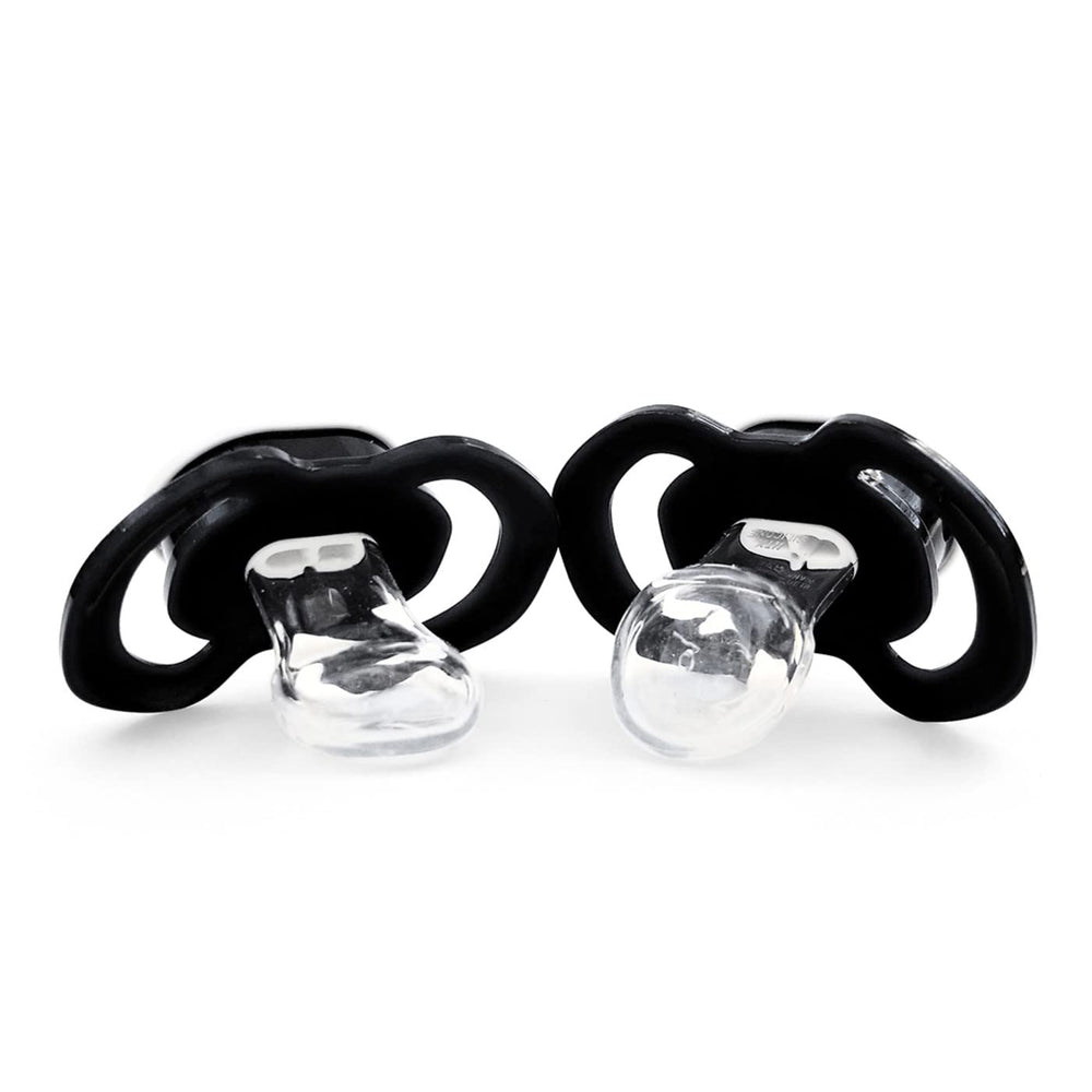 Baby Fanatic pacifier closeup highlighting BPA-free material.