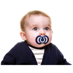 Baby Fanatic pacifier packaging closeup, ready as a Colts fan gift.
