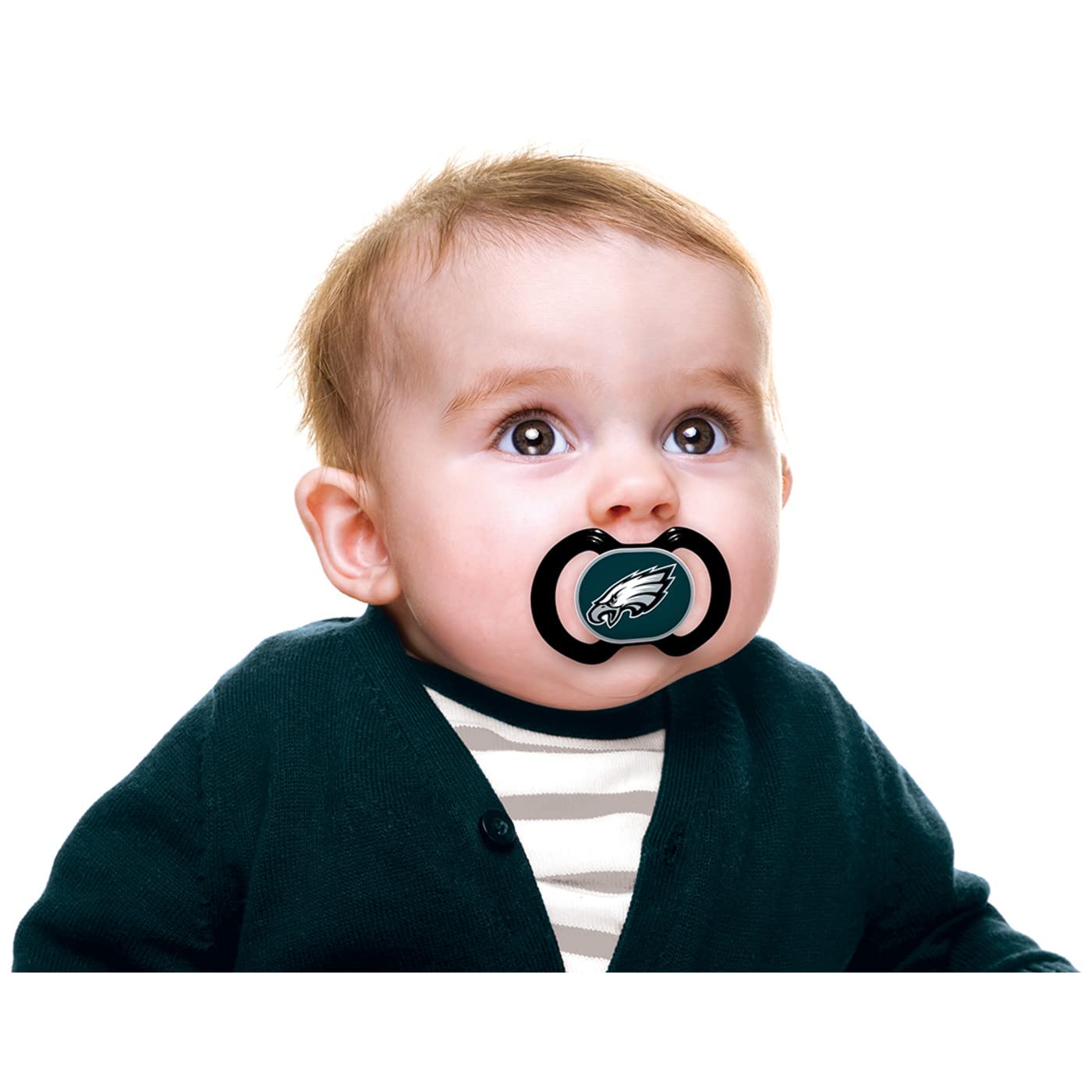 Baby Fanatic pacifier two-pack packaging, gift-ready presentation.