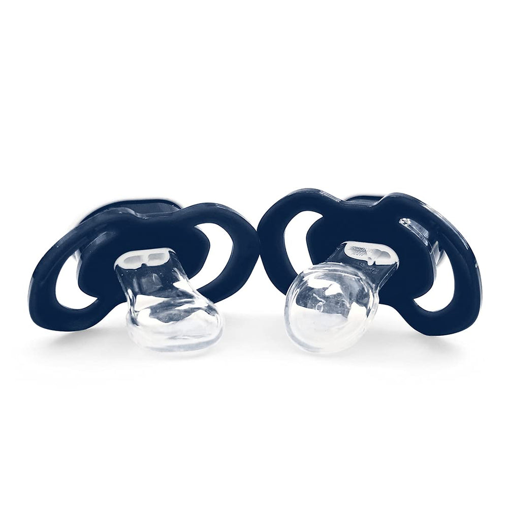 Shield of the Baby Fanatic pacifier in Chargers colors with durable design