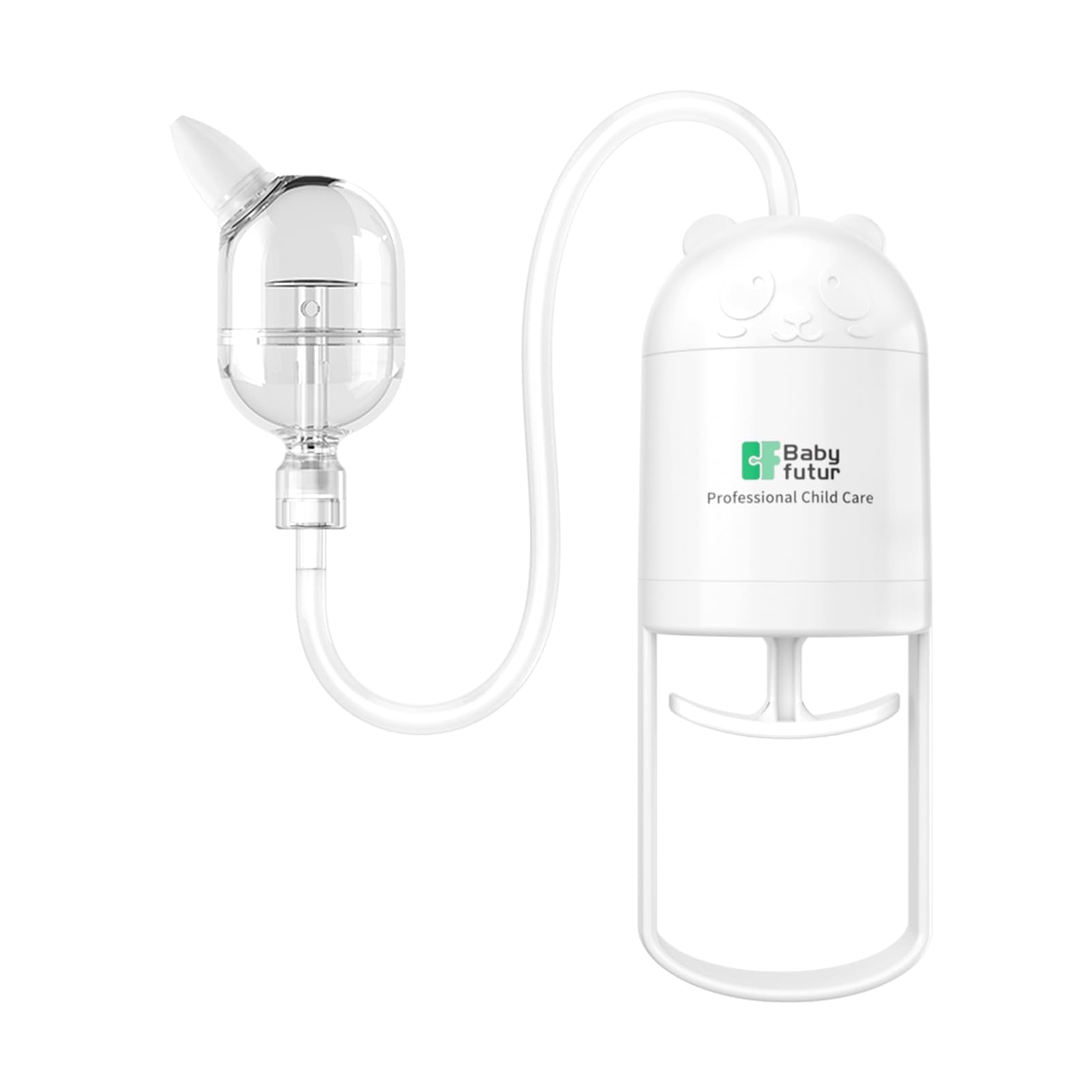 Baby Futur nasal aspirator handle shown for sturdy, reliable daily use.