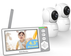 Baby Ganibs two-camera monitor for versatile, room-to-room viewing and security benefits