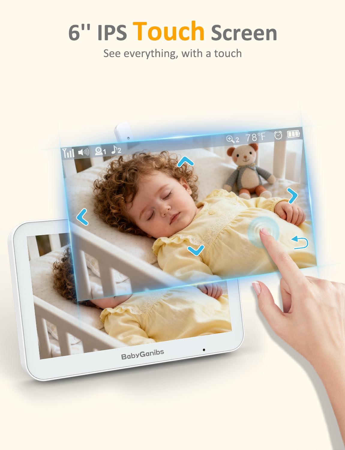 Baby Ganibs monitor records photos and video for memorable moments